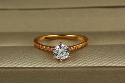 Кольцо Xuping Jewelry Делікат 6 мм р 18 золотистое