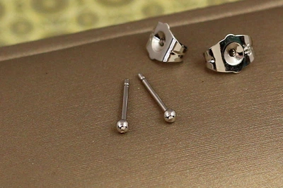 Сережки гвоздики Xuping Jewelry кульки 2 мм сріблясті
