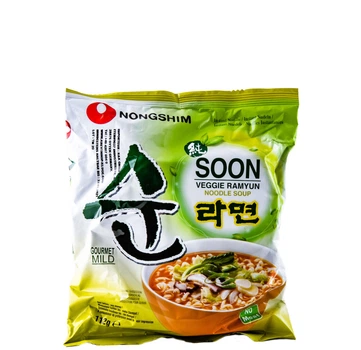 Лапша Рамен быстрого приготовления Nong Shim Soon Veggie Ramyun вегетарианская 112 г