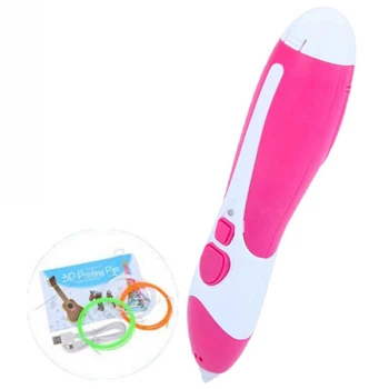 Беспроводная 3D ручка Bambi K9912 P, 3 цветных прутка, Розовый (K9912 Pink-RT)