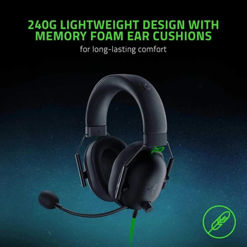 Навушники Razer Blackshark V2 X Wired Esports з адаптивним звуком для ігор та мікрофоном