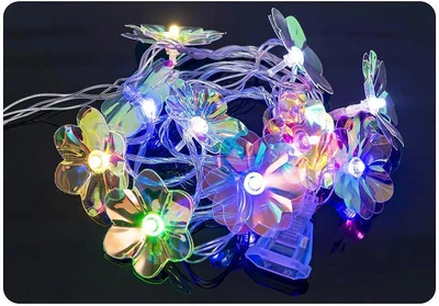 Гірлянда електрична Квітка 10шт 3м LED кольорова (D-42)