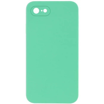 Чохол Silicone Case Square Full Camera Protective (AA) NOLOGO для Apple iPhone 7 / 8 / SE (2020) (4.7") Зелений / Spearmint