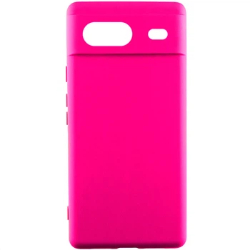Чехол панель силиконовый Premium Soft-touch Silicone Case для Google Pixel 8a Розовый / Barbie pink