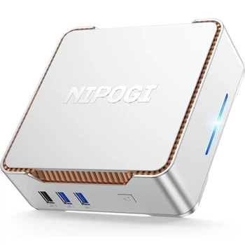 Мини-ПК Intel Celeron N5105 16 ГБ RAM 512 ГБ SSD поддержка 3 мониторов UHD 4K Wi-Fi 5 серебристый