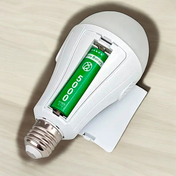 Лампочка Е27 на акумуляторах з ковпачком, 2х18650, 15W (t9832-k)