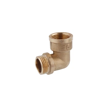 Кутник латунний LexLine 1/2" ВН, з упорним буртом, PN10