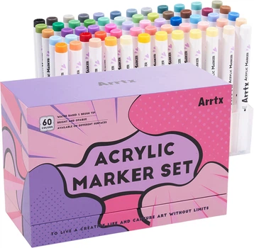 Акриловые маркеры Arrtx 60 цветов (AACM-0560B)