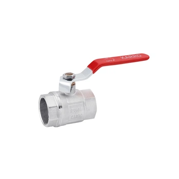Кран кульовий Karro Standart+ 1 1/2" ВВ, латунний, PN40, ручка важіль, нікельований