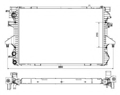 Радиатор охлаждения двигателя VW Transporter T5 03- пр-во NRF NRF (53796)