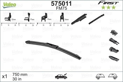 Щітка склоочисника Valeo безкаркасна 750 мм (575011)