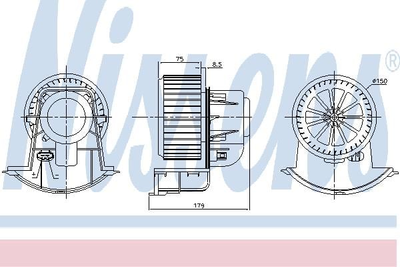 Вентилятор салону VW T5 вир-во Nissens Nissens (87271)
