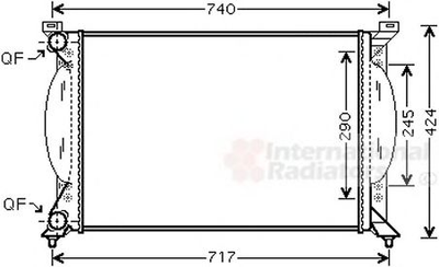 Радіатор охолодження двигуна AUDI A4 16/18/20 MT 00- Van Wezel Van Wezel (03002201)