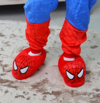 Тапочки-кигуруми Marvel Spider-Man Человек-Паук My Kigu Домашние Для Мальчика Мягкие Плюшевые Красный 30-36 (М13215)