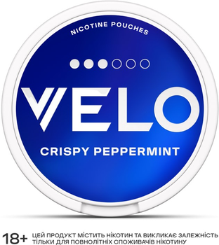 Безтютюнові нікотинові подушечки VELO Crispy Peppermint Класичний (4820270362877)
