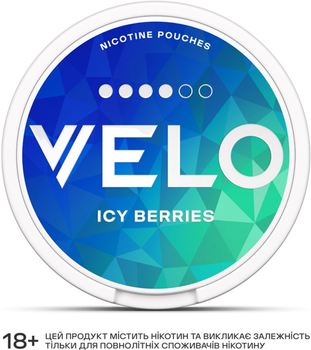 Безтютюнові нікотинові подушечки VELO Icy Berries Класичний (4820270362938_n)