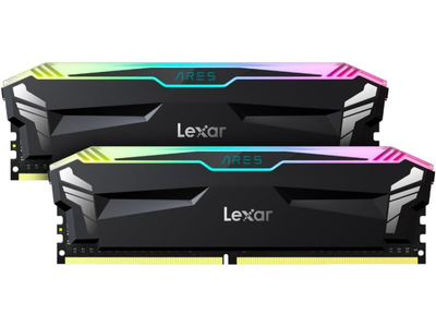 Пам'ять для настільних комп'ютерів Lexar 32 GB (2x16GB) DDR4 3600 MHz Ares RGB Black (LD4BU016G-R3600GDLA)