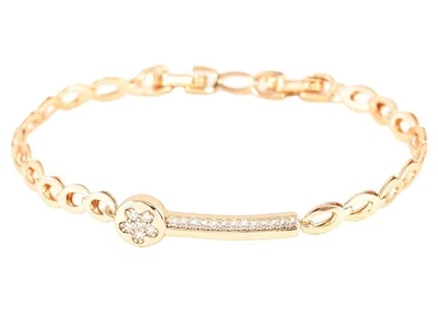 Браслет XUPING Позолота 18K "Візерунок з цирконієм» розмір з замком 17,19см х 5мм (259112)