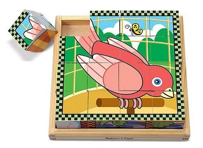 Дерев'яні кубики-пазл Melissa & Doug «Домашні тварини» 6в1, 16 шт MD13771