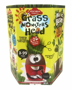 Набір для пророщування Danko Toys Grass Monsters Head (укр) GMH-01-04U