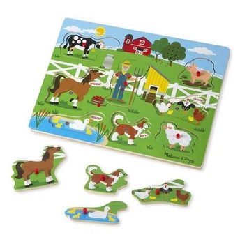 Звуковий пазл для малюків Melissa&Doug" Ферма старого Макдональдса" дерев'яні елементи