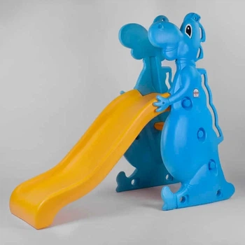 Пластиковая детская горка Pilsan "Dino slide" синяя 140 см 06-198