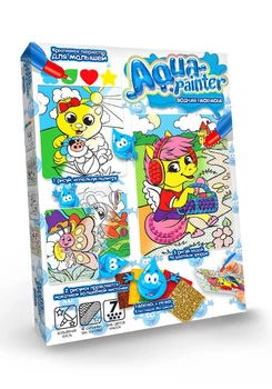 Водна розмальовка з контурами Danko Toys Aqua painter Поні в навушниках (рос) AQP-01-05