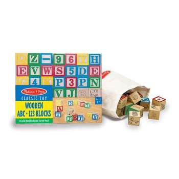 Навчальні дерев'яні кубики міні "Азбука / Цифри" Melissa & Doug 50 шт (MD1900)