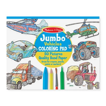 Альбом розмальовок "Автомобілі" Melissa & Doug 50 аркушів формату 36х28 см MD14205