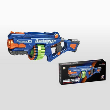 Іграшковий бластер мініган на м'яких патронах 60 см Blaze Storm Automatic Gun 40 патронів ZC 7123