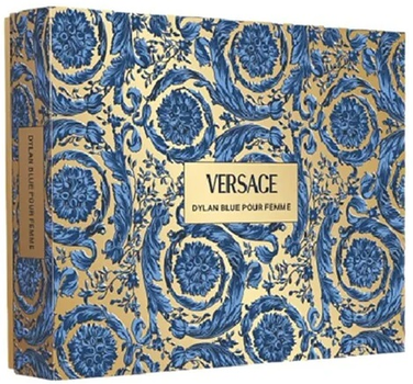 Подарунковий набір для жінок Versace Pour Femme Dylan Blue Парфумована вода 100 мл + Гель для душу 100 мл + Лосьйон для тіла 100 мл + Косметичка (8011003893362)