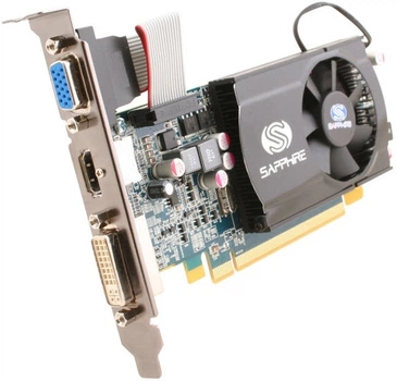 Видеокарта Sapphire Radeon HD 5570, 1GB GDDR3, 128 бит, 650/1800 МГц, VGA, DVI, HDMI Б/У