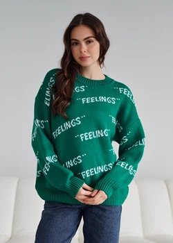 Кофта жіноча Staff feelings green oversize ML