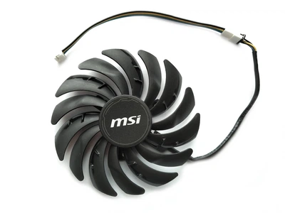 Вентилятор кулер для видеокарты MSI RTX 3050 3060 Ti 3070 Ventus 95 мм (orgnl) PowerLogic PLD10010B12HH (PLD10010S12HH) кабель 23 см (№439.1)
