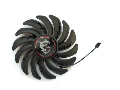 Вентилятор для видеокарты MSI 1660 Super RTX 2060 Super Gaming 87 мм (orgnl) PowerLogic PLD09210S12HH (T129215SU PLD09210B12HH) кабель 4 см (№349.02)