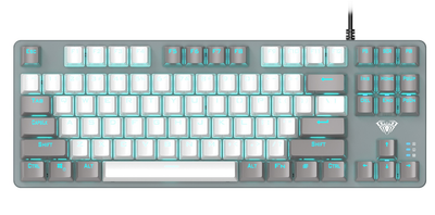 Клавиатура Aula Mechanical F3287 keycap KRGD blue White/Grey