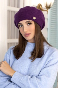 Берет жіночий зима BRAXTON 6010 Герда фіолетовий 56-58р