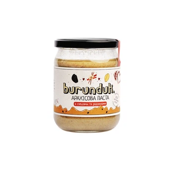 Арахисовая паста со специями и изюмом Бурундук 450 г 43578