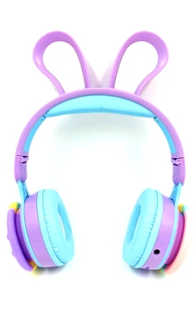 Навушники бездротові Bluetooth, AUX, з підсвічуванням, з Pop It, навушники-вушка, з плеєром, прийняттям дзвінків, Фіолетовий