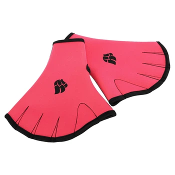 Акваперчатки для аквафитнеса Aquafitness gloves (M074603) L розовый-черный