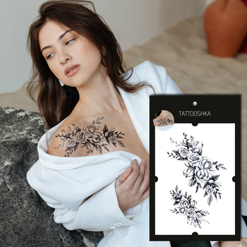 Тимчасове водостійке тату TATTOOSHKA "Троянди" TBS-8061