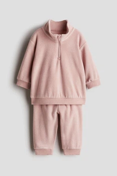 Костюм флисовый розовый однотонный H&M 98см (400098879)