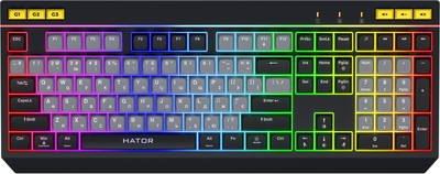 Клавиатура Hator Icefall USB Black/Grey (HTK401UA)