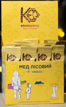 Мед в стіках Конюшина лісовий 15 г х 25 шт