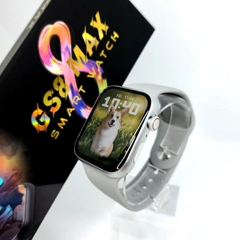 Смарт Часы GS8 Max 45 мм Smart watch silver 8 серия с украинским меню и беспроводной зарядкой