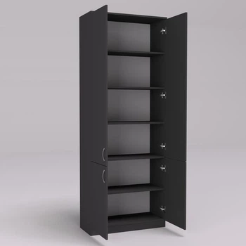 Шкаф книжный Kontinent ОШК-1 Антрацит 80х34х210 см