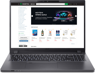 Ноутбук Acer TravelMate P2 16 TMP216-51-G2-TCO-58SB (NX.BB7EU.003) Steel Gray