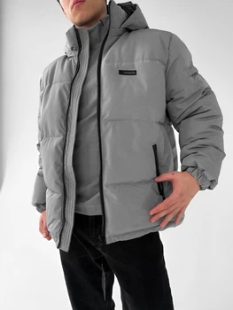Куртка зимняя мужская Bezbrend XL светло-серая