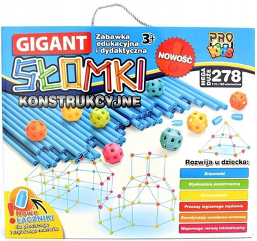 Klocki konstrukcyjne Pro Kids Gigant Słomki 278 elementów (5903943002443)