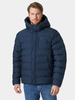Куртка зимняя короткая мужская Helly Hansen Alby Puffy Jacket 53526-597 S Темно-синяя (7040059362363)